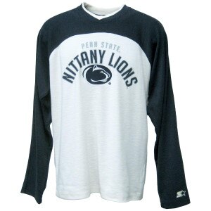 white crew neck knit pullover Penn State Nittany Lions